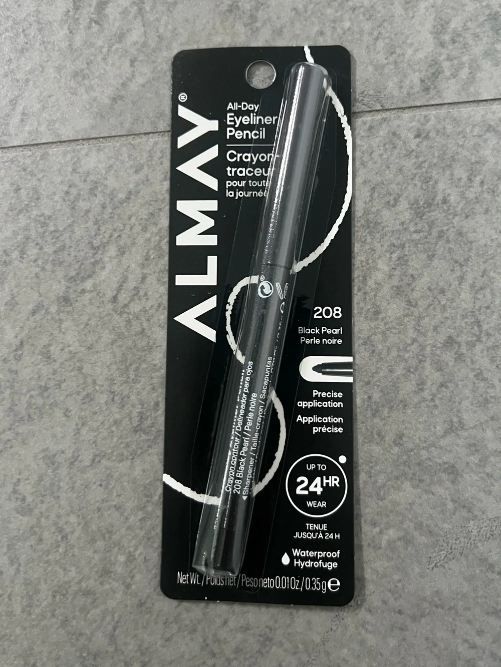 NWT Almay All-Day Eyeliner Pencil in 208 Black Pearl (0.01 oz)